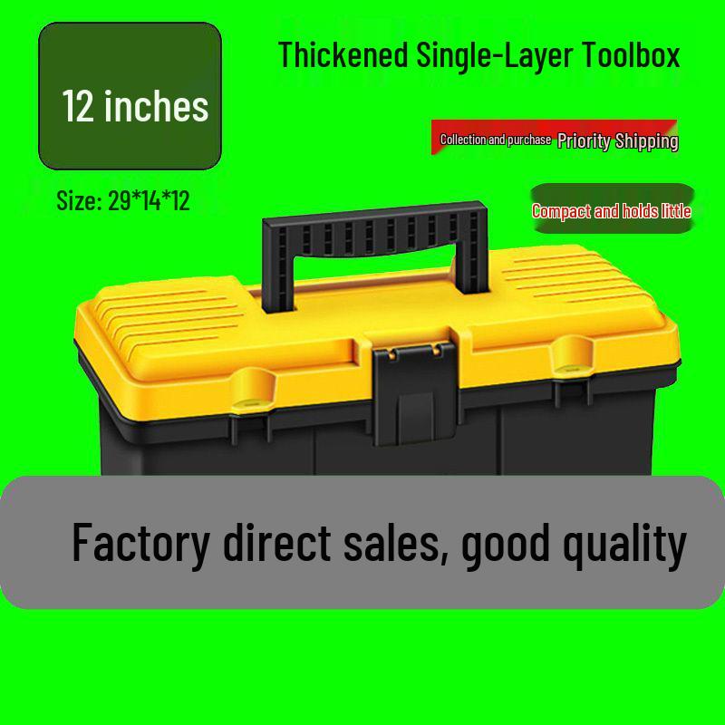 Extra Large Double-Layer Industrial Hardware Toolbox for Multifunctional Storage
