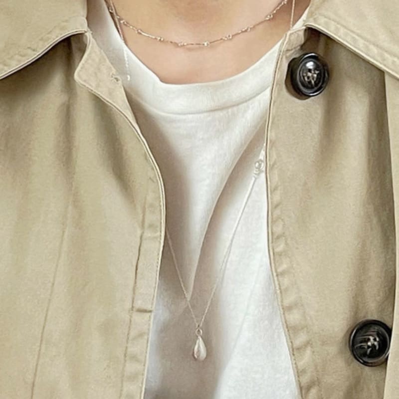 oar Raindrop Long Necklace