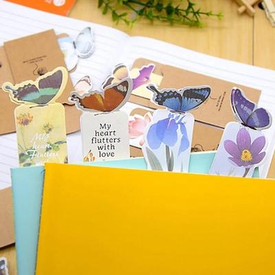 8 Stück/Set Neue Niedliche Schmetterling Kraft Lesezeichen für Bücher Markierungen Halter Schule Niedliches Geschenk