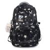 Schoolbag Korean version ins High value sweet pentagram transparent ears backpack for junior high school students large capacity class backpack