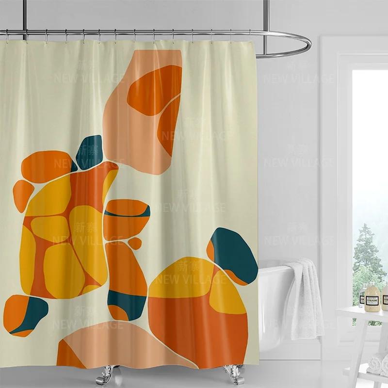 Abstrakcyjna Zasłona Prysznicowa z Graffiti Można Prać w Pralce Odporna na Wycieranie Nordycka Dekoracyjna Zasłona Prysznicowa do Rodzinnej Łazienki 180x200