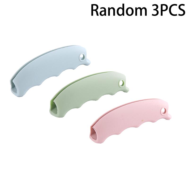 3Pcs Portable Silicone Bag Lifter Carrier Shopping Grocery Bag Holder Clips Handle Carrier Protect Hands Trip Labor Saving Tool