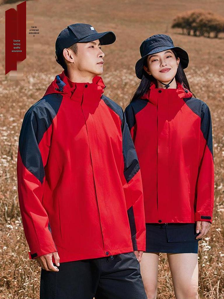 Unisex Windproof Jacket: Outdoor Sports, Team Uniform, Mountaineering, Spring & Autumn Style with Printed Logo