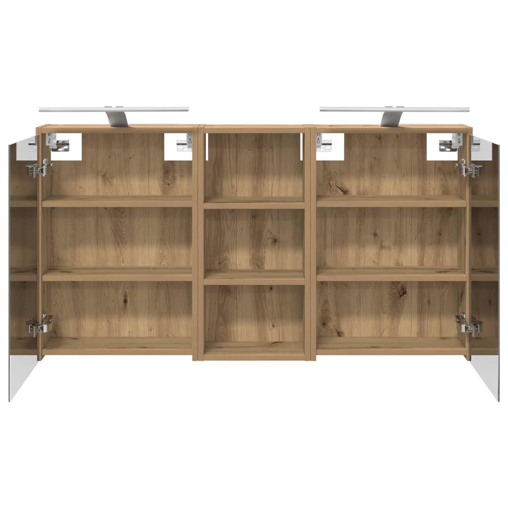Bathroom Cabinet Set 3 pcs 116 x 16 x 62.5 cm engineered wood