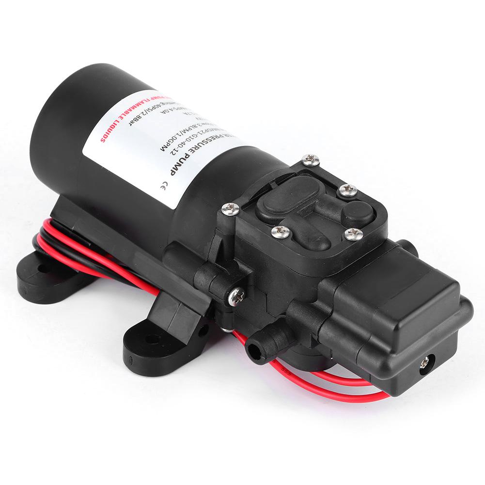 12V DC 1.0GPM 40PSI Diaphragm Pump High Pressure Self Priming 3 8in Barb Port for Car RV