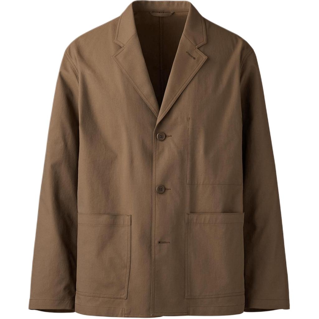 Uniqlo × Clare Waight Keller Collaboration C Series SS25 Solid Color Single-Breasted Double-Pocket Casual Blazer Men Blazer Brown 476645-34