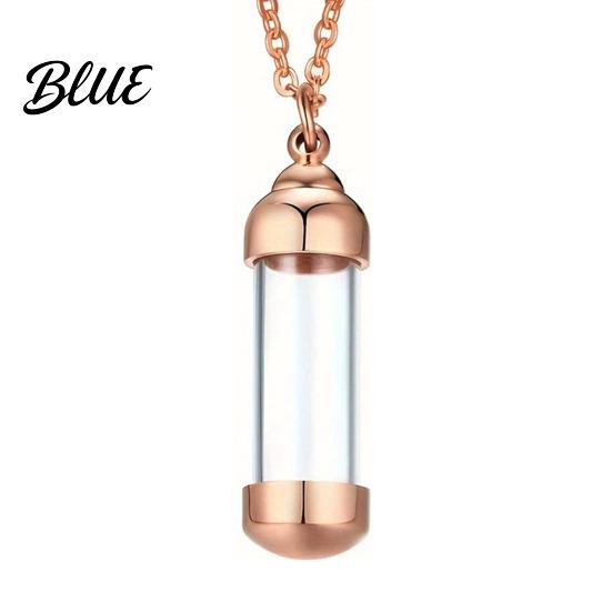 Durable Metal Pendant Necklace with Leak-Proof Screw Cap Stainless Steel