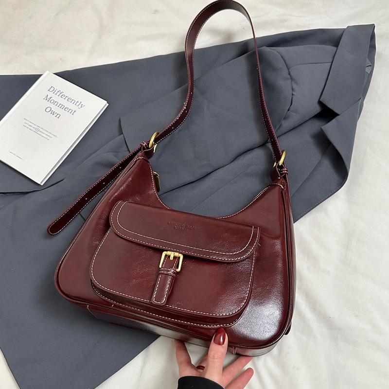 

Женская сумка через плечо, осенне-зимняя сумочка для работы, женская сумка большой вместимости через плечо, женская универсальная бордовый