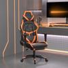 Day and Night - Day and Night Gaming Chair with Footrest In Black Orange Synthetic Leather