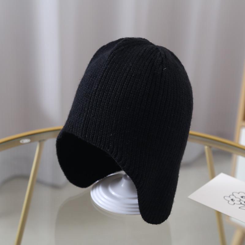 Autumn and Winter Children's Korean Solid Color Knitted Hat Baby Women Ins Versatile Thin Windproof Fashion Kid Hat Men