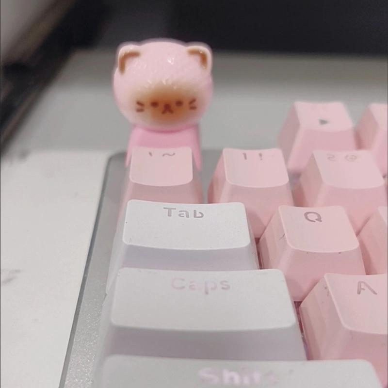 3D Mechanical Keyboards Creative Cartoon Rabbit Shaped Gamer Keyboards Keycaps for Office Decompression