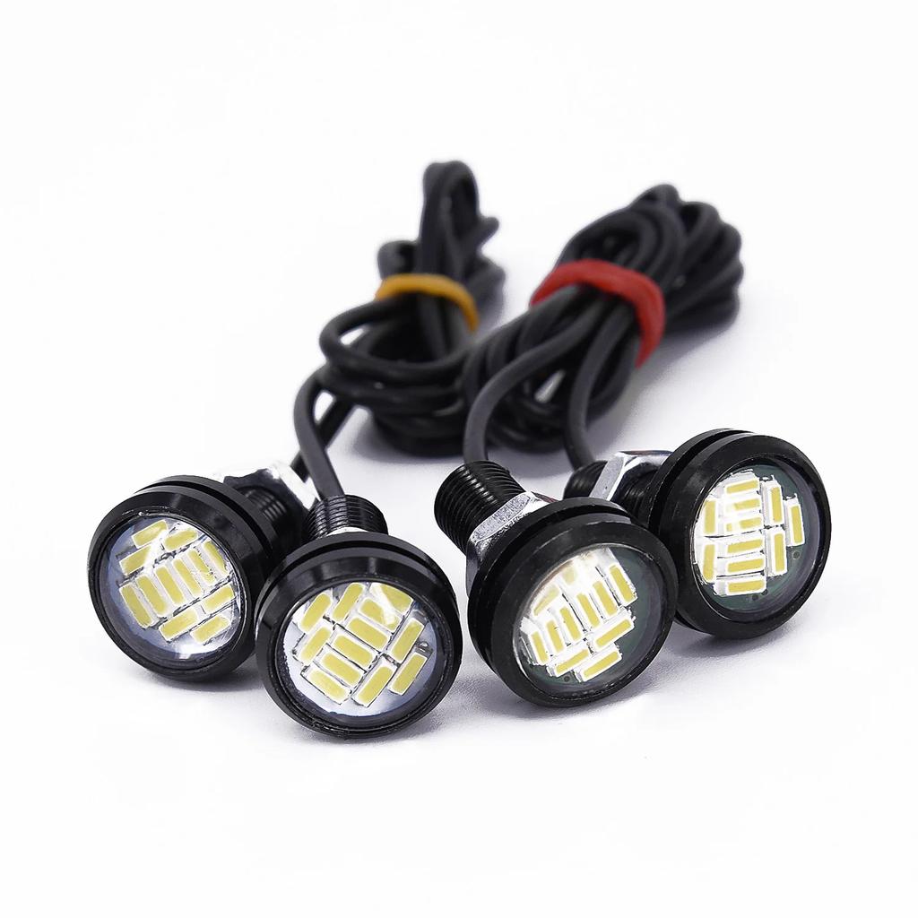 2Pcs LED Car Auto DRL Daytime Running Lights 12V 15W White Backup Lamp Automobiles Reversing Parking Signal Lamp
