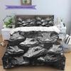 Black Crocodile Pattern Bedding Home Decoration Birthday Gift (1 * Duvet Cover + 2 * Pillowcase, Without Core)