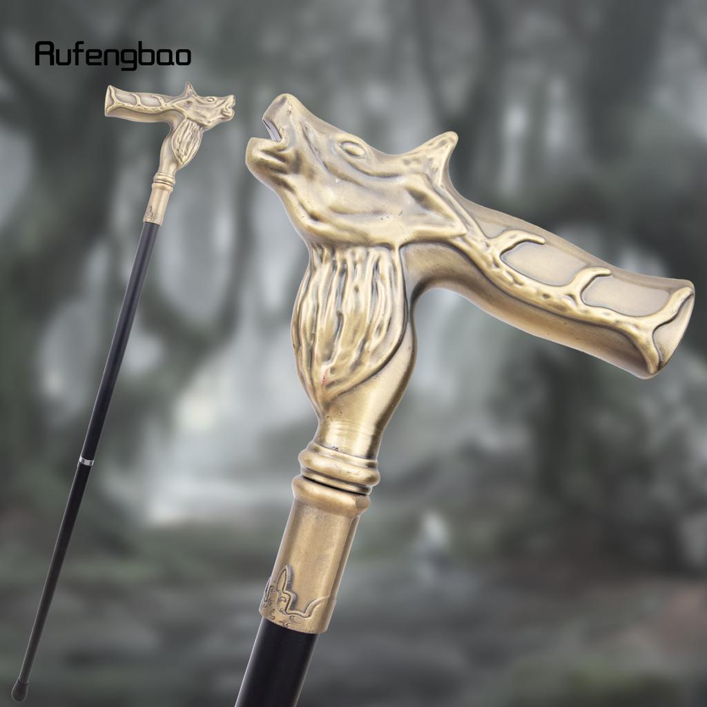 Baston de plimbare cu cerb din cupru Baston decorativ de moda Gentleman Elegant Cosplay Buton de trestie Crosier 92cm