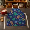 Waterproof Oil Proof Grill Apron Christmas Apron, Santa Claus/Elk/Gingerbread Man/Snowman Print Cooking Bib, Theme Baking Uniform Non-woven