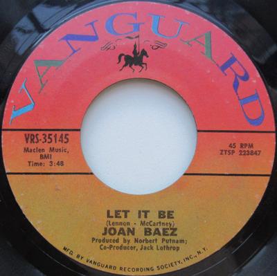 7inch Record JOAN BAEZ - Let It Be VRS35145 Vanguard 1971 US Rock Used