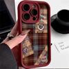 Plaid Love Smiley Face Is Suitable for Apple 16 Mobile Phone Case iPhone17Pro New 15Pro Advanced 14 Anti-drop 13