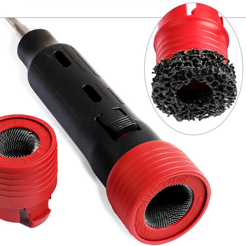 15PCS Car Wheel Stud Cleaner Tools Designed for Rust Removal with Snap In Attachment for Improved Automotive Maintenance
