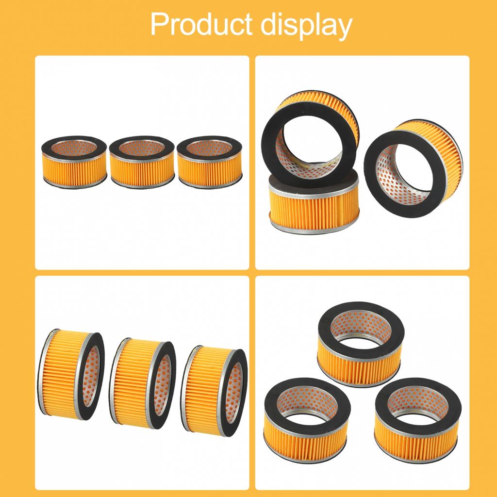 3pcs Air Filter Cylinder Shape Inside Air Compressor Element Spare Part