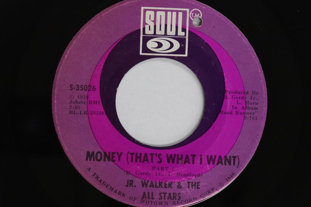 7inch Record JR. WALKER - Money (That's What I Want) S35026 SOUL 1966 US Soul/Funk Used