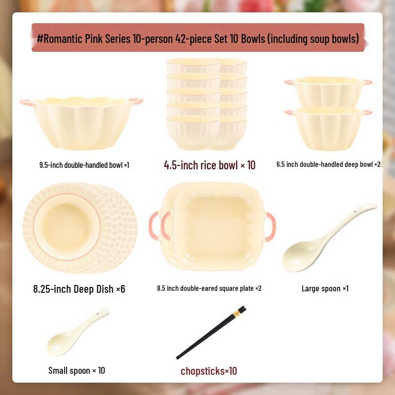 Mode Lanka 42-Piece Ceramic Dinnerware Set