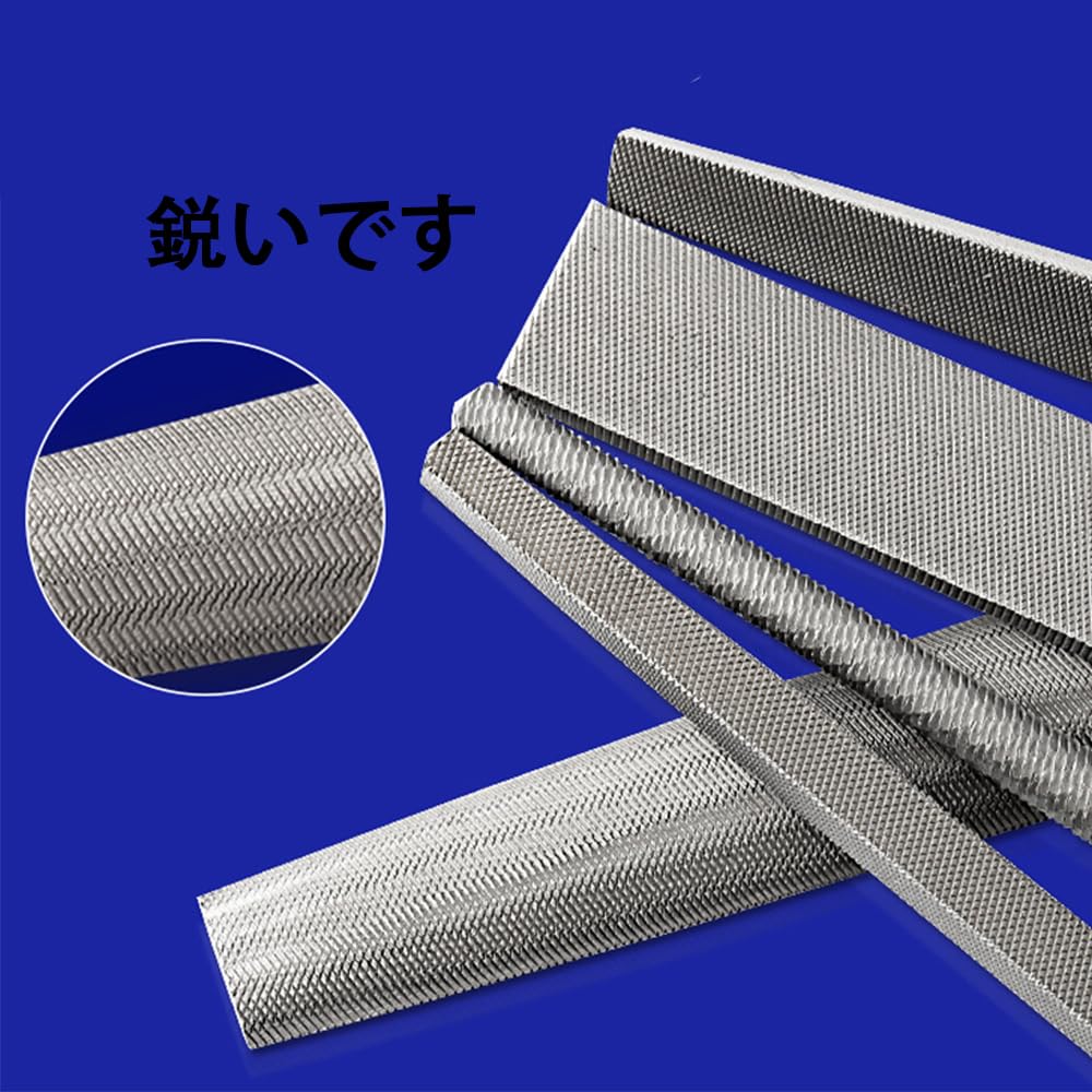 Set of 5 Metal Metal Woodworking Flat Bar Polishing Tools Files, Files, Files, Round, Half-round, Triangular, Files, Files, Deburring,