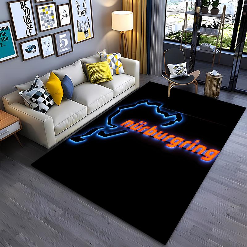 

Nurburgring F1 International Track Area Rug,Carpet for Living Room Bedroom Sofa Doormat Decor,KidGame Non-slip FloorMat Alfombra 40x60cm (16x24in)