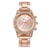 5Pcs/Set Steel Belt Women'S Watch, Fake Three-Eye Women'S Casual Quartz Watch Set (Orange Box)