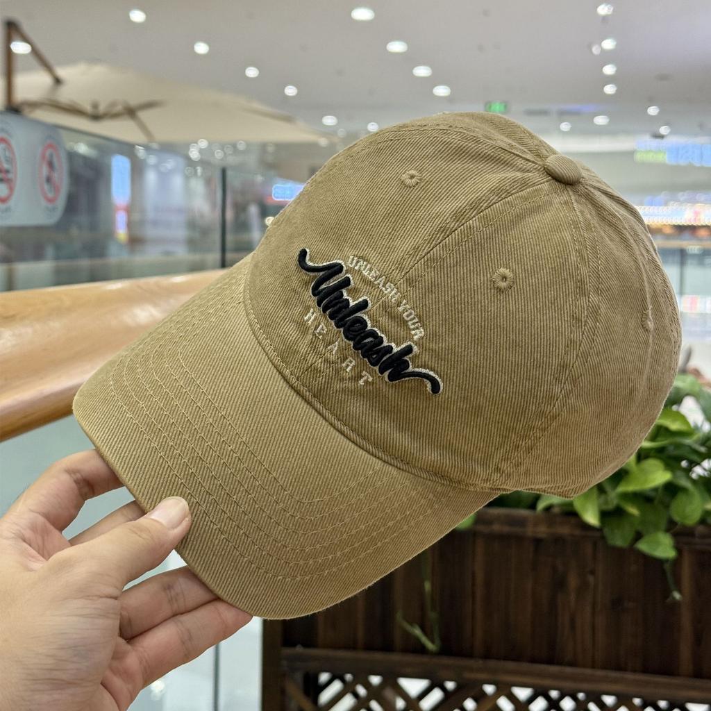 Fashion Hat Korean ins Alphabet Embroidery Autumn Baseball Cap Men's and Women's Wide Brim New Face Small High Quality Cap