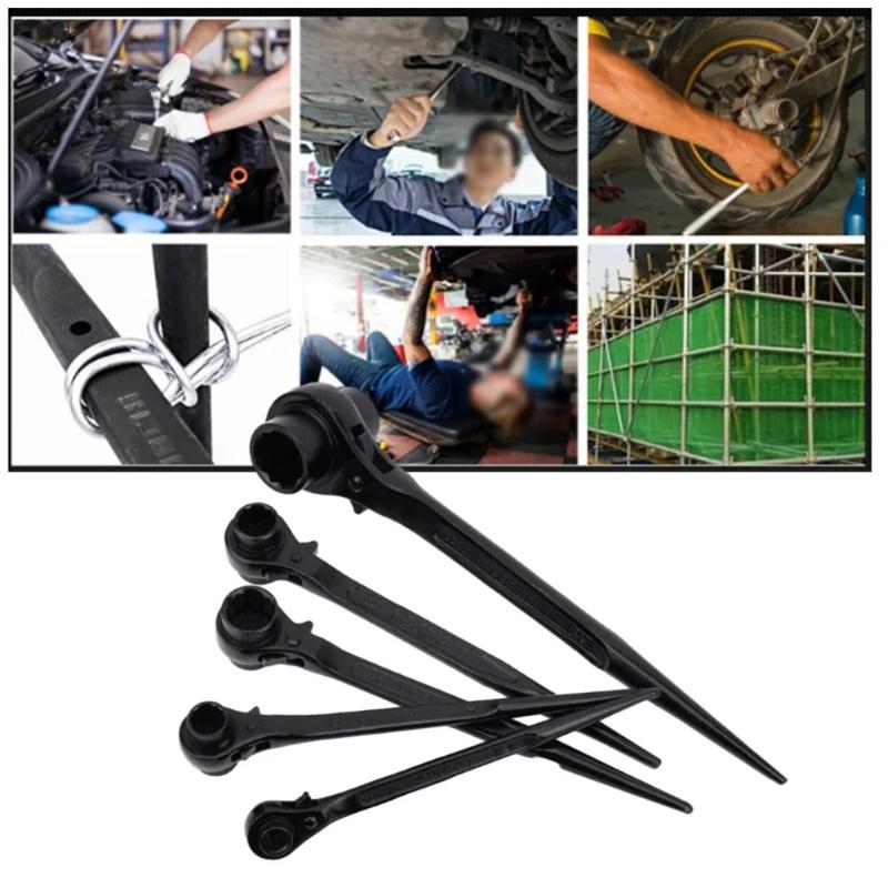 Industrial Grade Multifunctional Bidirectional Socket Labor-saving and Fast Dual-use Tool 30-32mm Pointed Tail Ratchet Wrench