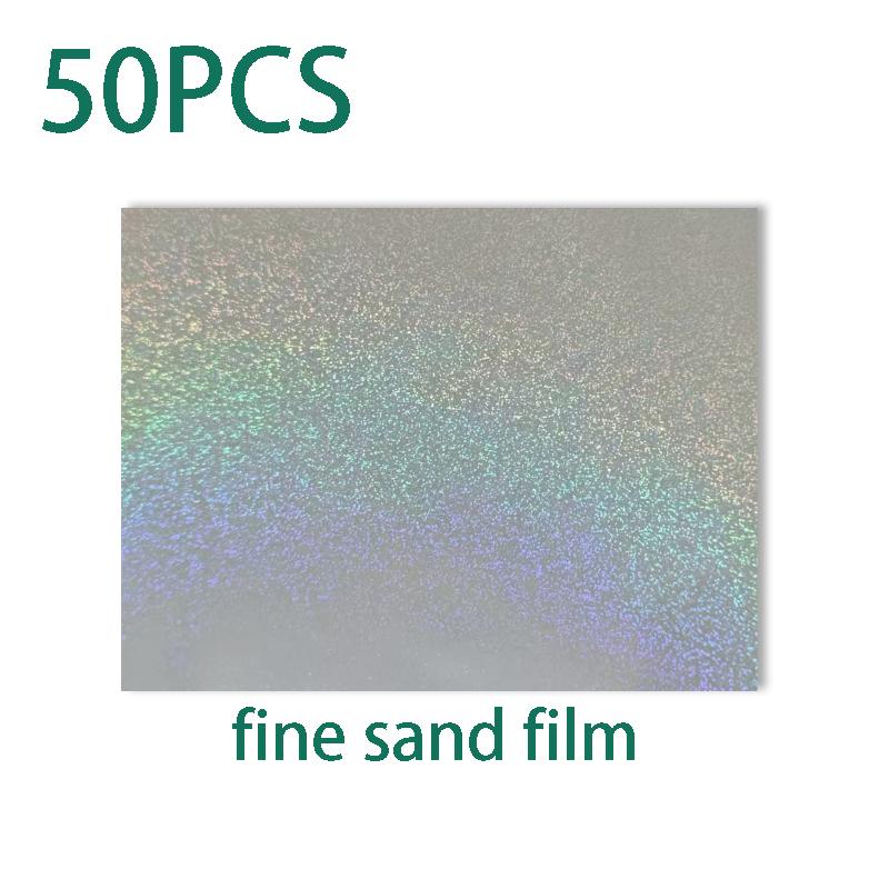 50 Sheets – 6-Style Holographic Sticker Paper, 2.9×4.1 Inch Holographic Overlay Cold Laminating Film, Self-Adhesive Vinyl Sheets