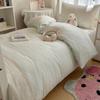 Lace Plaid Duvet Cover Set, Suitable for Bedrooms, Hotels, and  Dorms (1 Duvet Cover + 2 Pillowcases), (Inner Core Not Included)