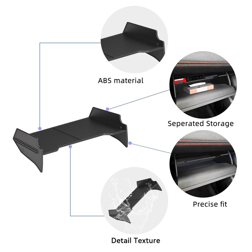 for BYD SHARK 2025 2025 Car Glove Box Combination Partition Accessories Co-pilot Storage Glovebox Container Organizer Board