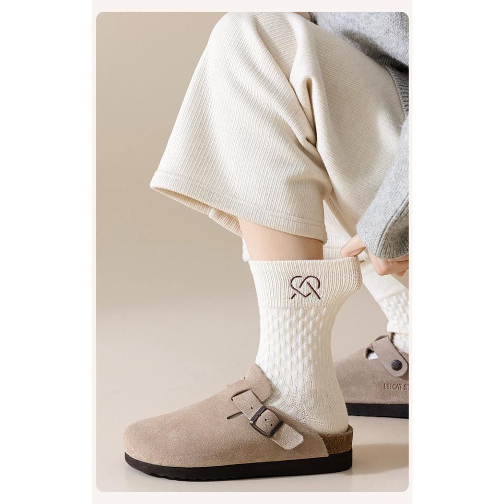 Chaussettes d'hiver chaudes pour femmes 10-1 - Anti-gel respirantes douces beige et noir, Chaussettes longues sans couture pour femmes, Chaussettes moyennes pour femmes, Chaussettes pour le jour de Noël