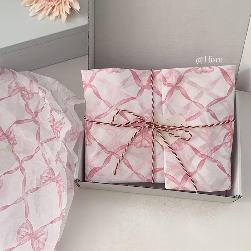 Heart Bow Pear Fresh Flower Gift Wrap DIY Decorative Paper