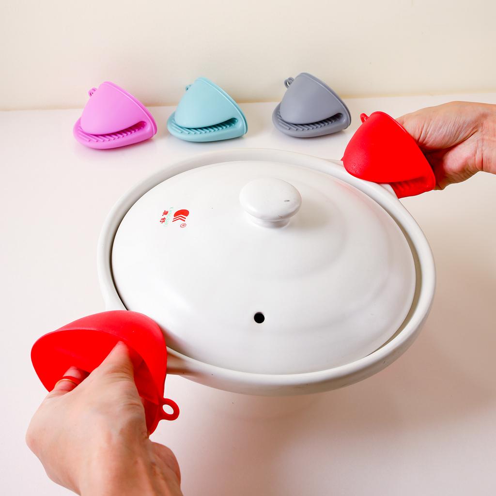 1 Pair Kitchen Silicone Heat Resistant Gloves Clips Insulation Non Stick Anti-slip Pot Bowel Holder Clip Cooking Baking Oven Mitts