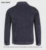 Giacca di Jeans Solida Grigia da Uomo Taglio Ampio 2023 - Abbigliamento Casual Autunnale