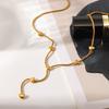 Hot Sale Love Tassel Necklace 18K Gold Stainless Steel Waterproof Jewelry Niche Light Luxury Y-shaped Neck Chain Accessories Women