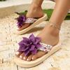 Shoes for Women 2025Hot Sale Square Toe Women's Slippers Summer Open Toe Chain Solid Outdoor Casual Beach Large Size Slippers