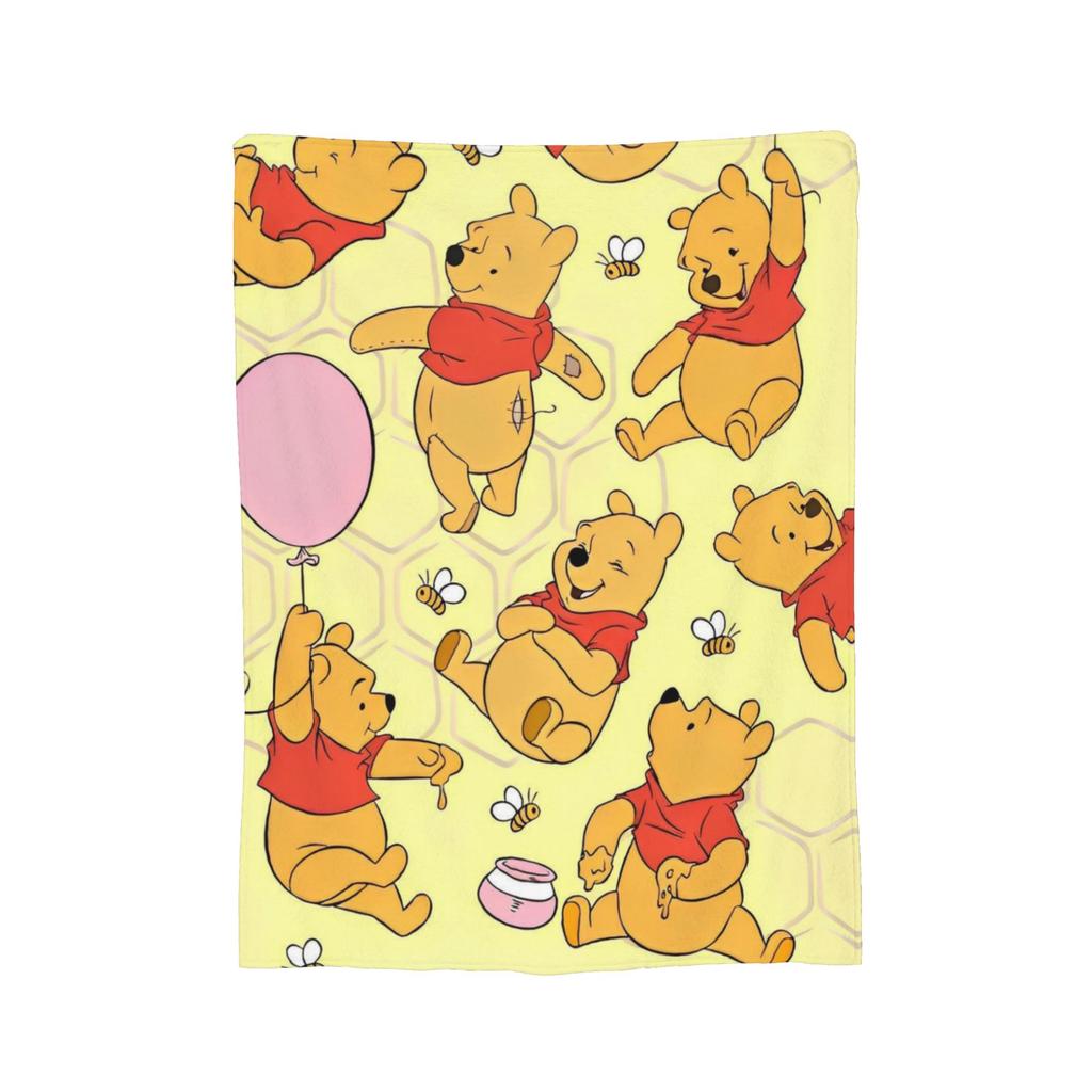 Bär Cartoon Winnie Puuh Decken Flanell Fantastisch Weiche Überwurfdecken für Bettwäsche Wohnzimmer Sommer,