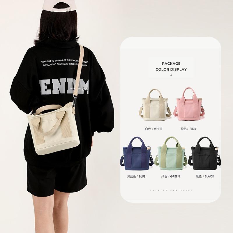 High-value New Canvas Bag, Fashionable and Simple Large-capacity Tote Bag, Daily Commuting Multi-purpose Bento Bag for Women