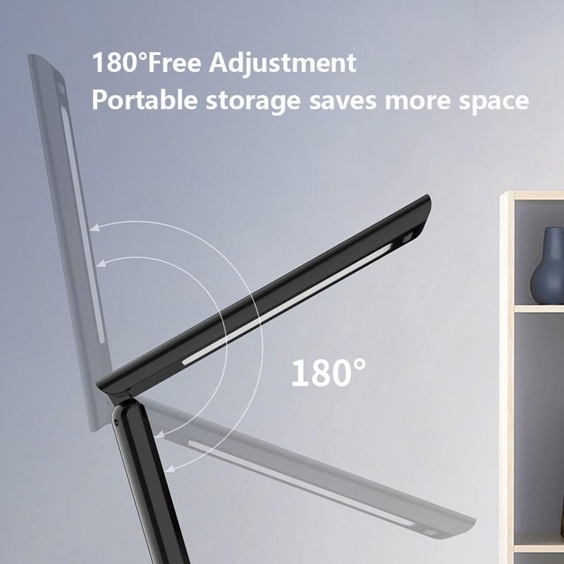 Drahtlose Telefon Ladegerät Schreibtisch Lampe Mit LED Zeit Display Wecker Augenschutz Lampe LED Klapp Schreibtisch Lampe