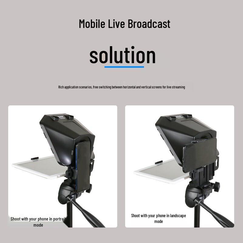 Jia Shi Ying JS10Plus Teleprompter: Mobile, Tablet, DSLR Live Broadcast & Recording Device