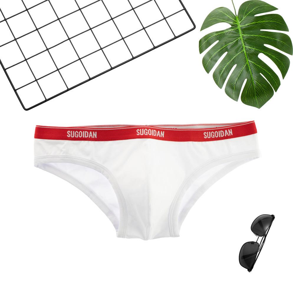 

Мужские хлопковые брифы с узким краем и низкой посадкой – Сексуальный, облегающий, дышащий стиль бикини L белый