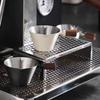 Stainless Steel Espresso Measuring Cup 90ml Unbreakable Small Extraction Cup with Scale Wooden Handle Measuring Dosing Cup