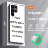 Customized DIY Phone Case For Samsung S25 S24 S23 S22 S21 S20 Plus Ultra Note20 Glass Magnetic Case