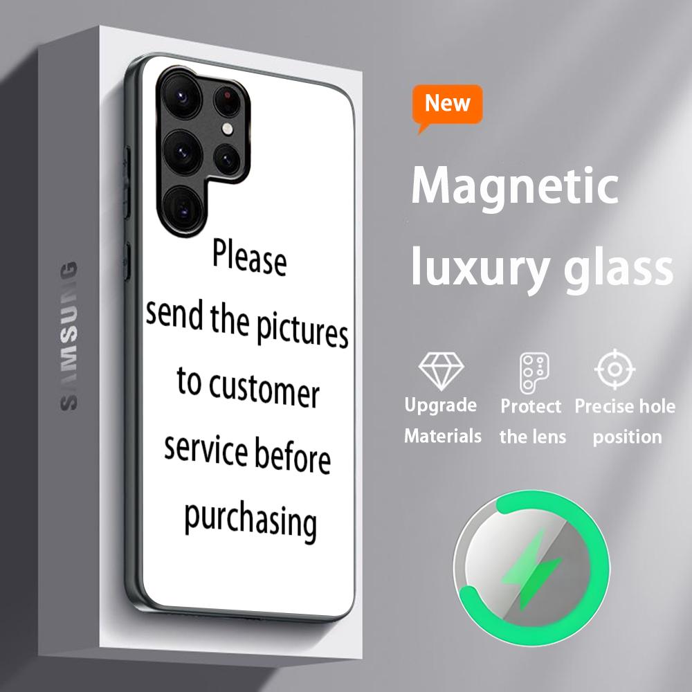 Customized DIY Phone Case For Samsung S25 S24 S23 S22 S21 S20 Plus Ultra Note20 Glass Magnetic Case