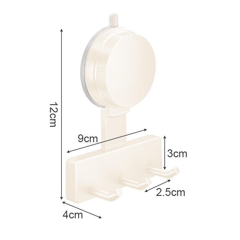 Suction Cup Hooks No Drill Wall Mount Heavy Duty Bathroom Organizer Multi Hook Towel Rack Shower Door Back Adhesive Hanger Strong Hold Reusable