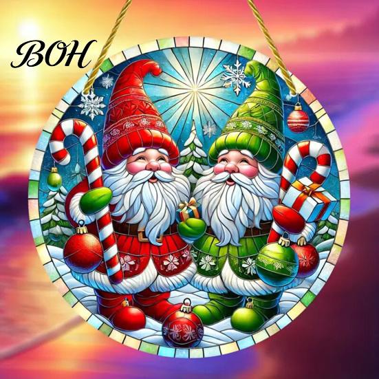 Seasonal Home Hanging Ornaments Christmas Tree Ornaments, Acrylic Festive Pendants with Lanyard for Decor Holiday Party Decoration, Indoor Scene