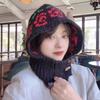 Ear Protection Knit Balaclava Warm Hooded Beanie New Korean Balaclava Hat  Women Girl